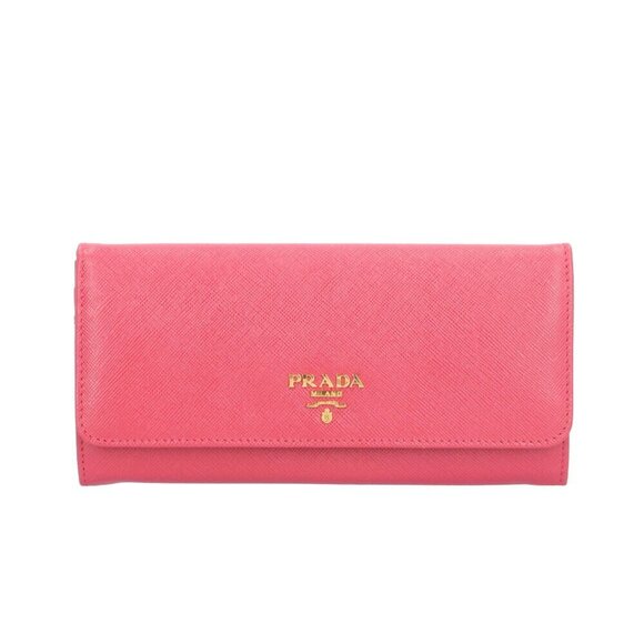 PRADA Pink Leather Saffiano Wallet - Picture 2 of 9